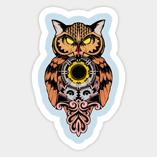 owl clock Sticker